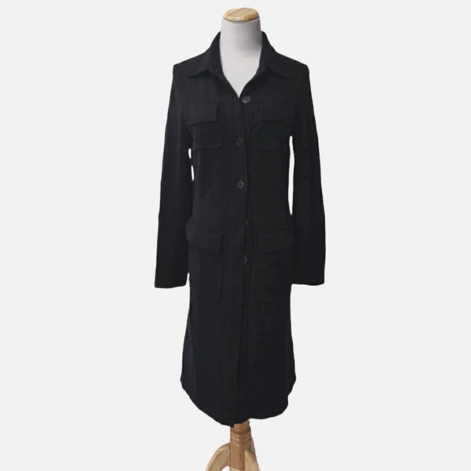 Long Cotton Button Down Jacket